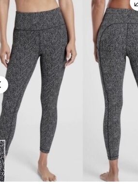 Athleta Ultimate Stash Textured Tight 7/8 Leggings Static Black White 1X NWT